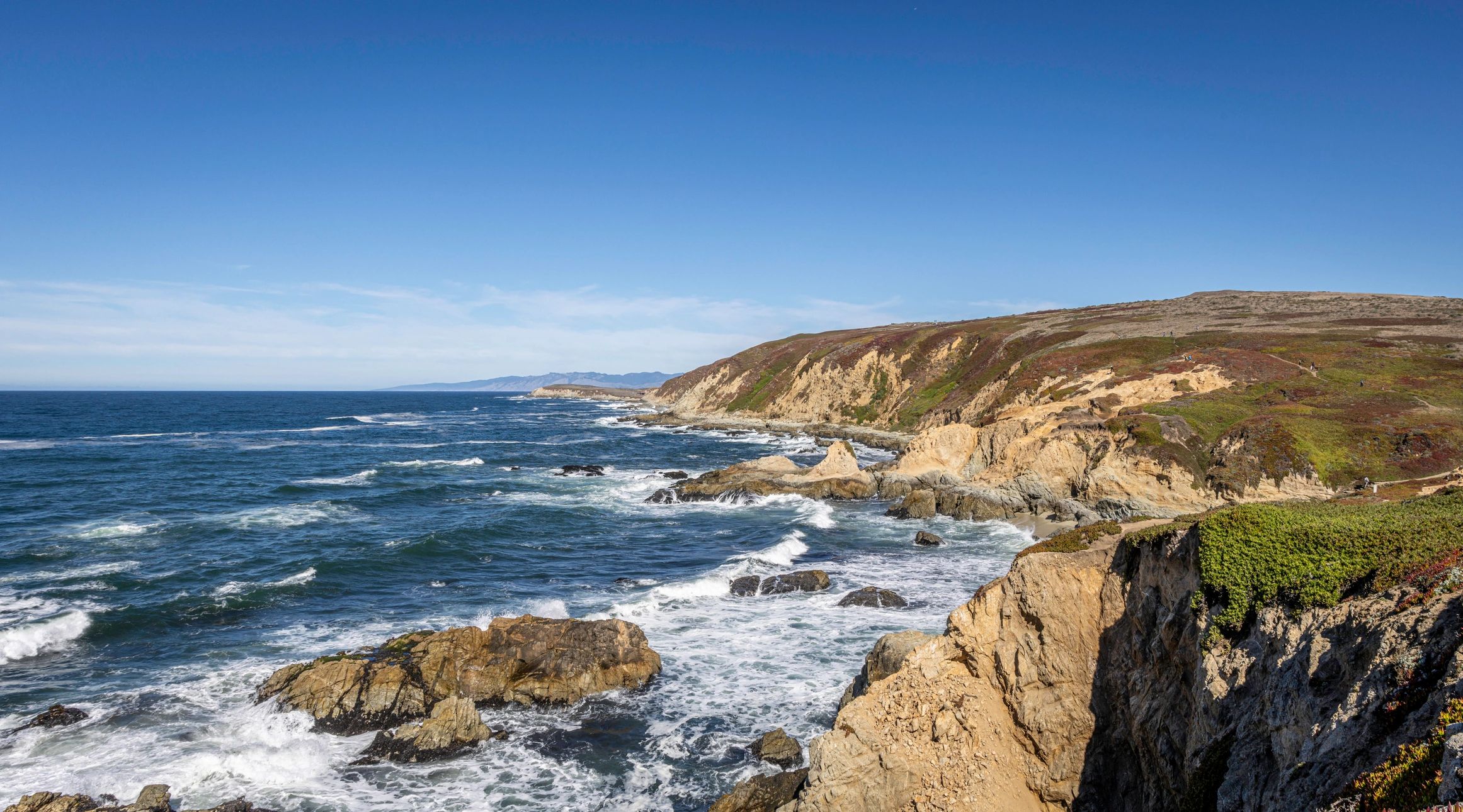 Rocky coastline with ocean waves